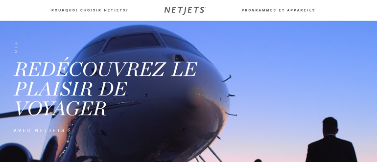 Avis et revue du site de location de jet privé et de busines jets Netjets.com