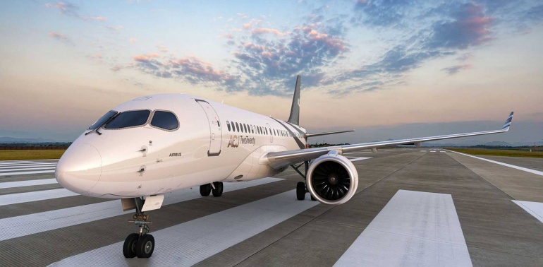 Airbus revient sur l'année 2020 et se projette vers 2021 et au-délà pour son jet privé d'affaire l'ACJ Two Twenty, dérivé du A220