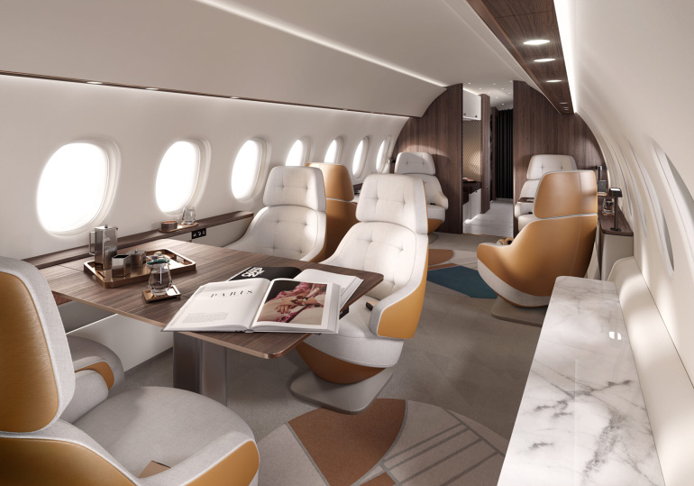 Espace grand luxe du Falcon 10X