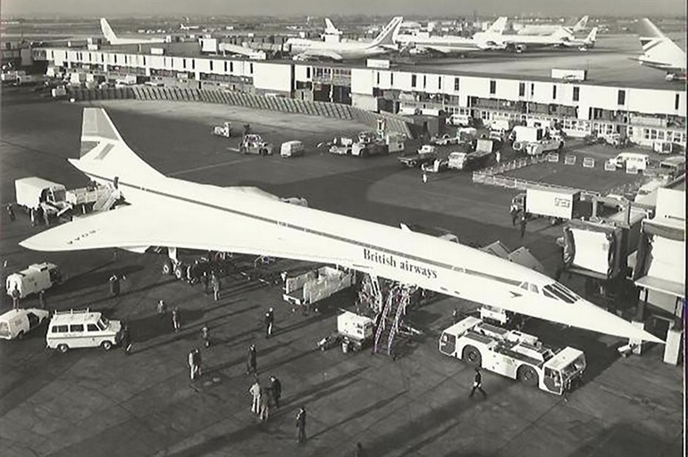 Le premier vol du Concorde entre Londres Heathrow et Bahreïn en 1976