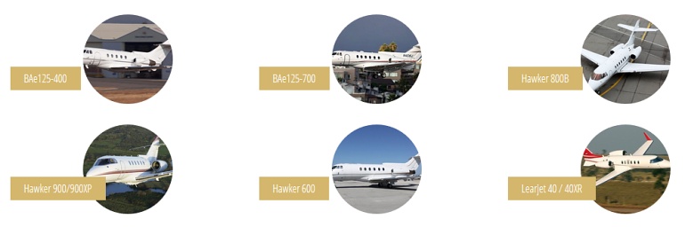 Exemple de Medium Jets disponibles chez PrivateJetFinder.com